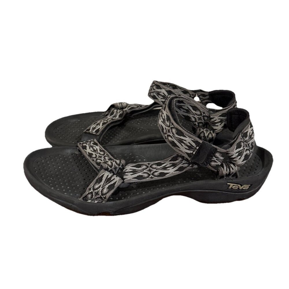 Teva Hurricane 3 Sport Sandals Mens 11 Water Trail Hiking Black Jacquard Pattern
